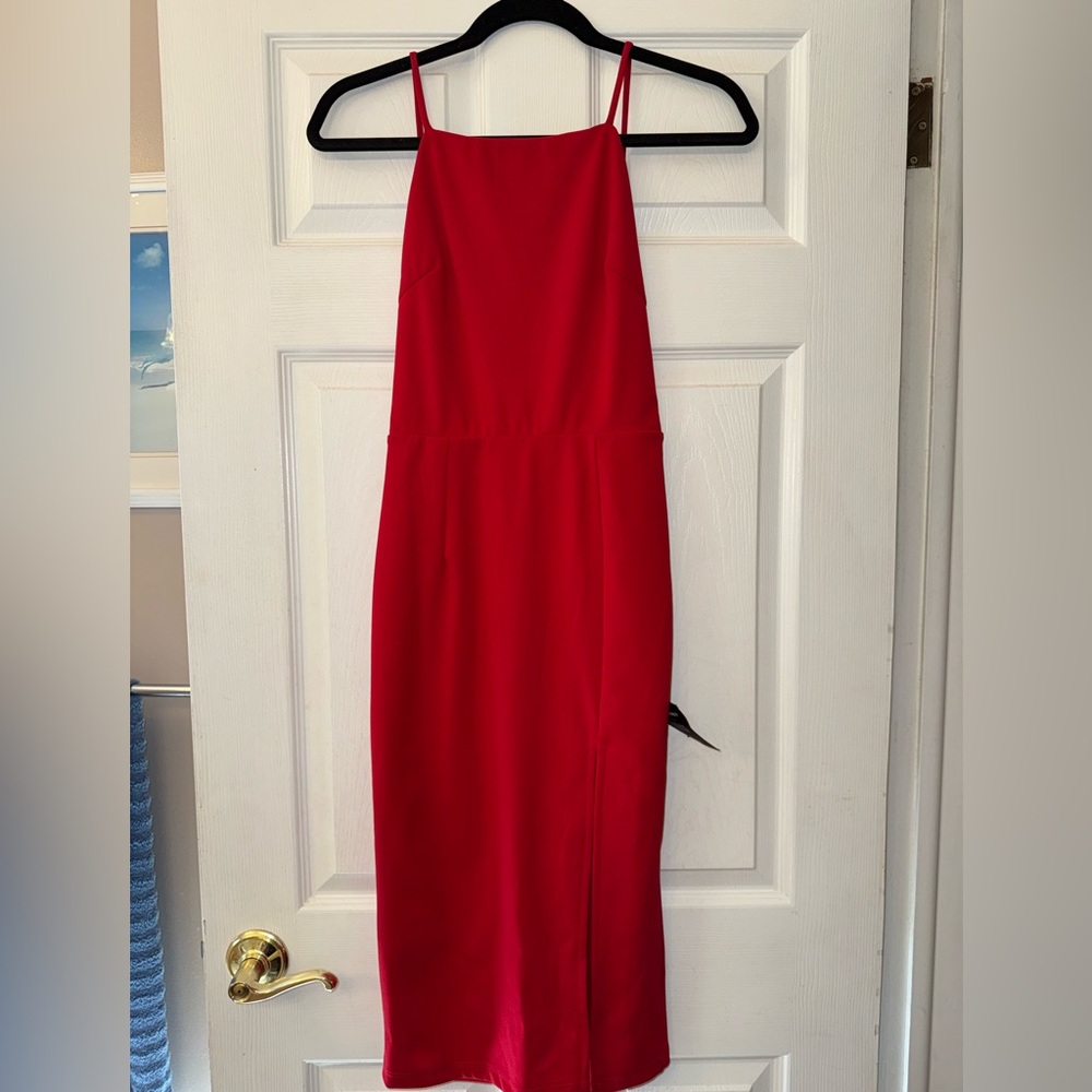 Red Lulus midi dress. Size Small. Tags are still on. Never worn